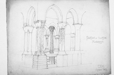 Fontaine dans le cloître, Monreale, 1891 - Charles Rennie Mackintosh