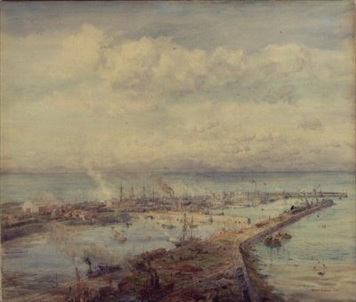 Port de Troon, Cornouailles - Charles William Wyllie