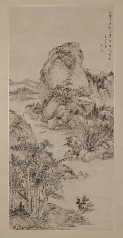 Paysage après Dong Yuan - Chen Wang