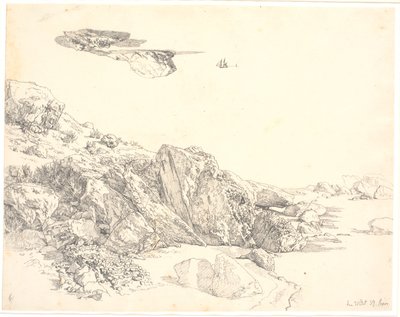 Étude de rochers à Capri - Christen Købke