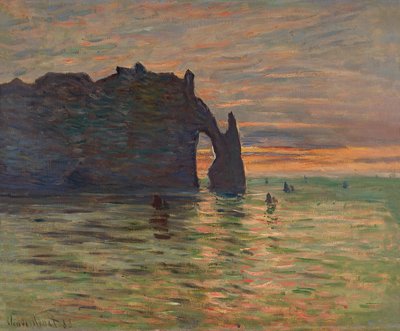 Coucher de soleil à Étretat - Claude Monet