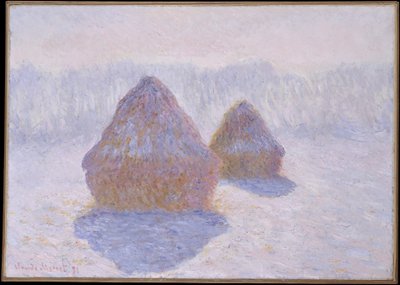 Meules de foin (Effet de neige et de soleil) - Claude Monet