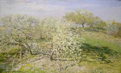 Printemps (arbres fruitiers en fleurs), 1873 - Claude Monet