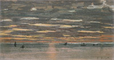 Coucher de soleil en mer - Claude Monet