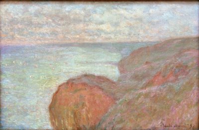 Sur la falaise près de Dieppe, ciel nuageux - Claude Monet