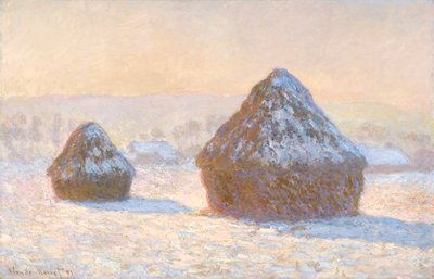 Meules de blé, effet de neige, matin - Claude Monet