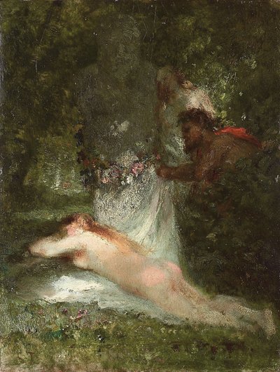 Le sommeil de la nymphe - Constant Emile Troyon