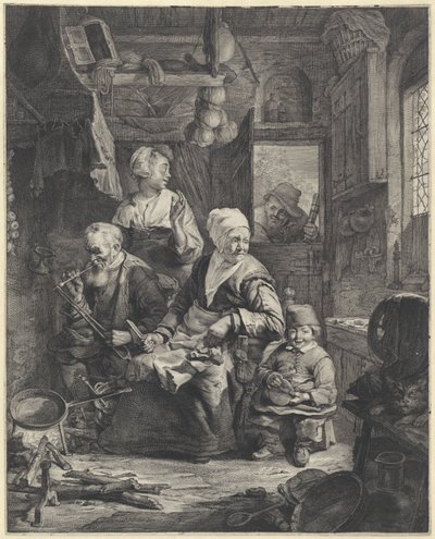 La cuisinière de crêpes - Cornelis Visscher (II)