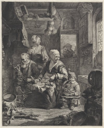 La cuisinière de crêpes - Cornelis Visscher (II)