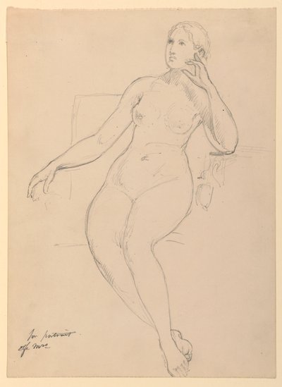 Femme nue assise - Daniel Huntington