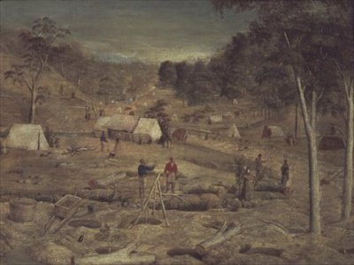 Camp minier à Bathurst, c.1851 - E. Tulloch