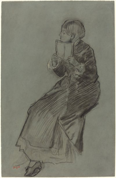 Femme lisant un livre - Edgar Degas