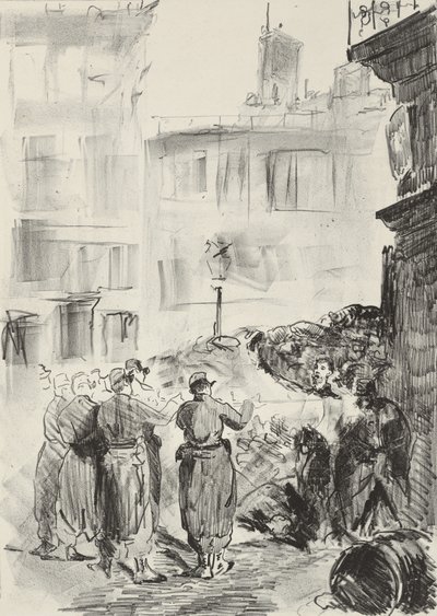 La Barricade, 1871, imprimé en 1884 - Édouard Manet