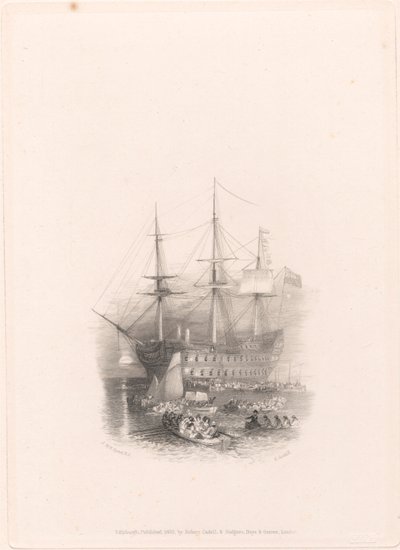 Le Bellerophon, Plymouth Sound - Edward Goodall