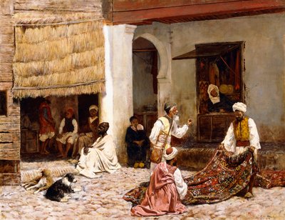 Un bazar de tapis, Tanger - Edwin Lord Weeks