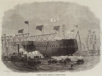 Lancement du HMS Triumph à Jarrow-on-Tyne - Edwin Weedon