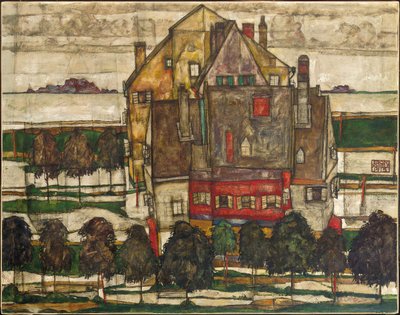 Maisons individuelles (Maisons avec montagnes) - Egon Schiele