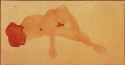 Nu féminin couché - Egon Schiele