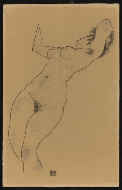 Nu couché, 1918 - Egon Schiele