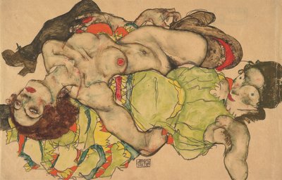 Deux Filles Allongées Entrelacées, 1915 - Egon Schiele