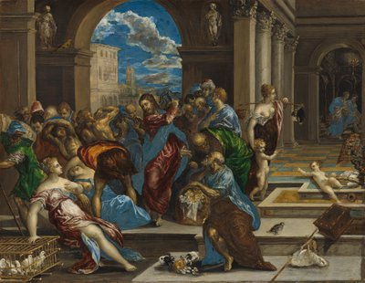 Christ chassant les marchands du Temple - El Greco