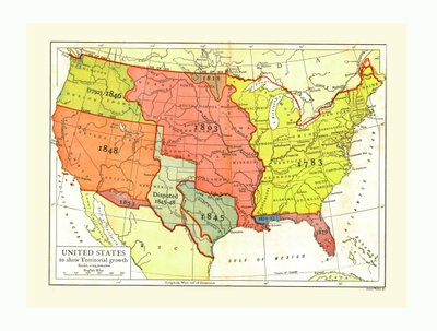 Carte de croissance des États-Unis, vers 1910s - Emery Walker