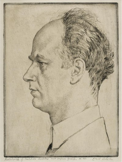 Portrait de Wilhelm Furtwängler 1886-1954, 1928 - Emil Orlik