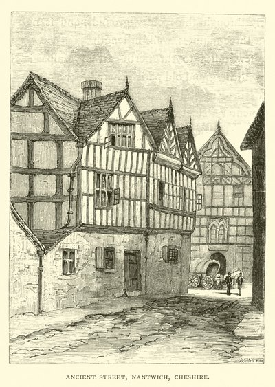 Rue ancienne, Nantwich, Cheshire - English School