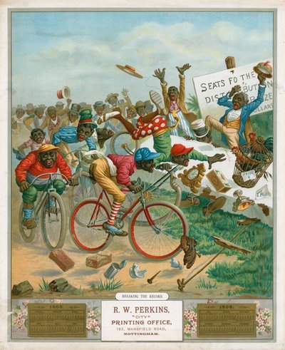 Calendrier pour 1898. Cyclistes - English School