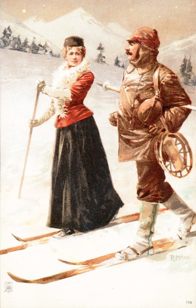 Couple faisant du ski - English School