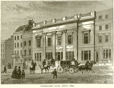 Crockfords Club, vers 1840 - English School