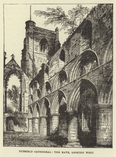 Cathédrale de Dunkeld, la Nef, vue vers l