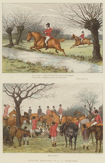 Croquis de chasse (chromolithographie) - English School