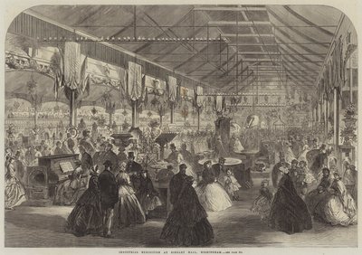 Exposition industrielle à Bingley Hall, Birmingham (gravure) - English School