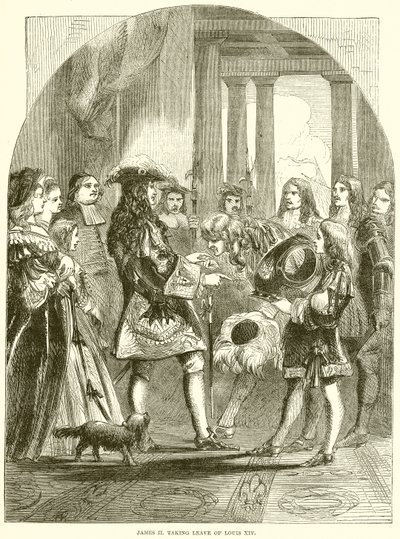 Jacques II prenant congé de Louis XIV - English School