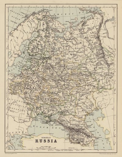 Carte de la Russie européenne - English School