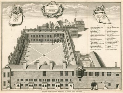 Vue en perspective du Gresham College, Londres - English School