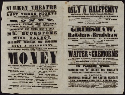 Affiche émise par le Surrey Theatre - English School