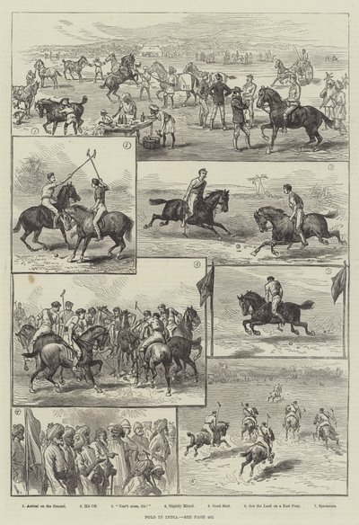 Polo en Inde (gravure) - English School