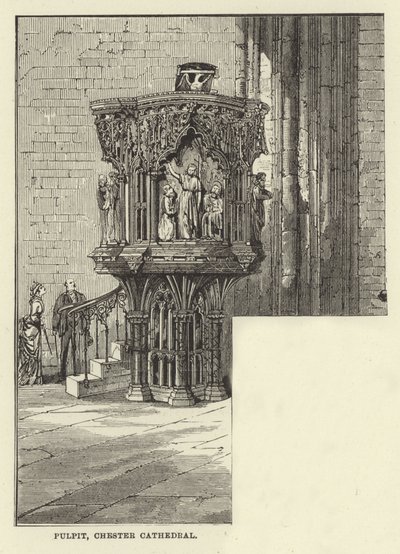 Chaire, cathédrale de Chester - English School