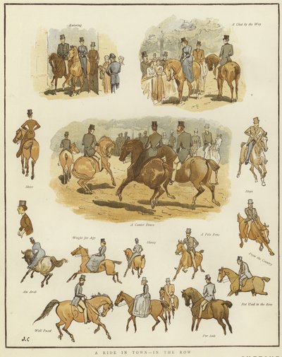 Croquis à cheval - English School