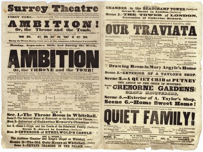 Affiche de théâtre du Surrey - English School