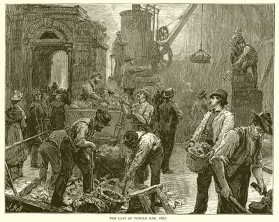 La fin de Temple Bar, 1877 - English School