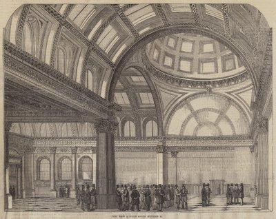 La nouvelle Bourse de Londres (gravure) - English School