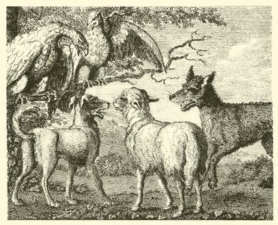 Le chien et le mouton - English School