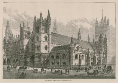 La restauration proposée de Westminster Hall - English School