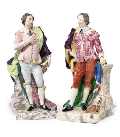 Deux figures historiques de gentilshommes, c.1810 - English School