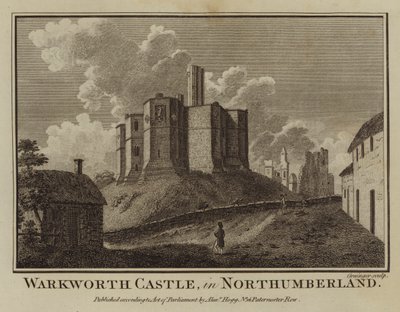 Château de Warkworth, dans le Northumberland - English School