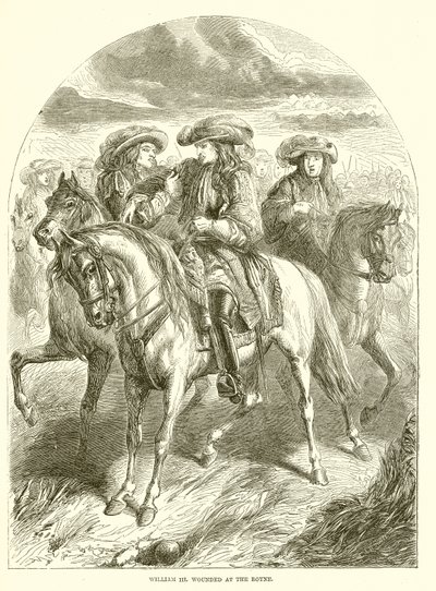 Guillaume III blessé à la Boyne - English School