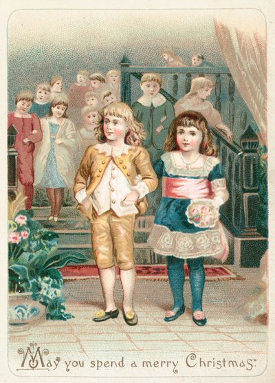 Jeune couple, Carte de Noël - English School